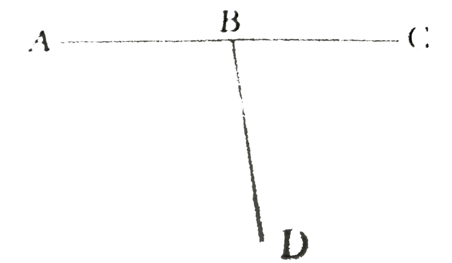 Three conducting rods of same material and cross-section are shown in figure. Temperatures of A,D and C are maintained at 20^(@)C, 90^(@)C and 0^(@)C. The ratio of lengths BD and BC if there is no heat flow in AB is
