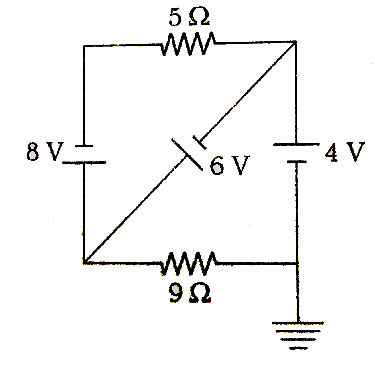 The current through the 5Omega resistor is