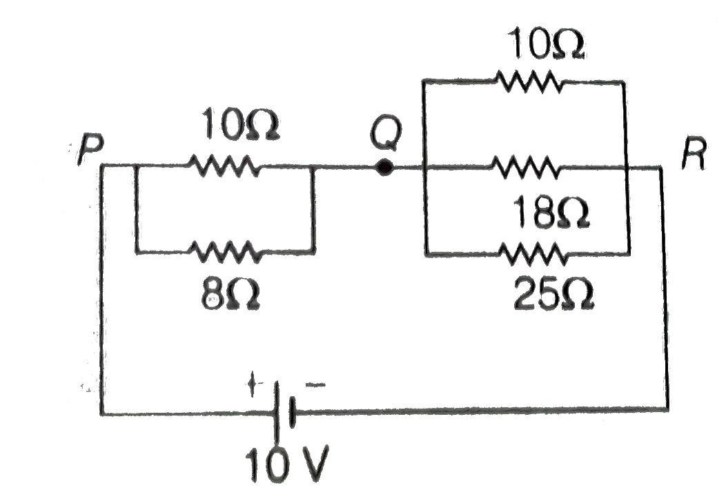 Find V(P)-V(Q) in the circuit shown in figure.