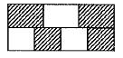 A rectangle is divided horizontally into two equal parts. The upper part is further divided into three equal parts and the lower part is divided into four equal parts. Which fraction of the original rectangle is the shaded part ?