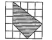 In the figure, side of each square is 1 cm. The area (in eq cm) of the shaded part is
