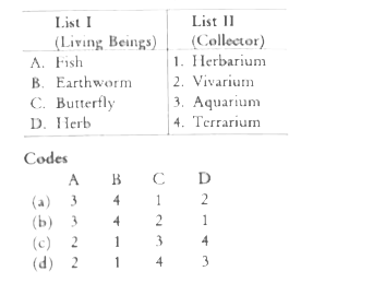 Match the following