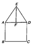 ABCD is a square  ,AC=BD=4sqrt2 cm, AE=DE=2.5 cm. Find the area of the adjoining figure ABCDE: