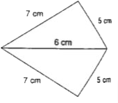 The length of four sides and a diagonal of the given quadrilateral are indicated in the diagram. If a denotes   the area and l the length of the other diagonal, then A and l are respectively :