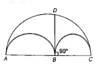In the adjoining figure there are three semicircles in which BC=6 cm and BD=6 sqrt(3) cm. What is the area of the shaded region ( in cm) :
