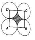 ABCD is a square , 4 equal circles are just touching each other whose centres  are the vertices A,B,C,D of the square . What is the ratio of the shaded to the unshaded area within square ?