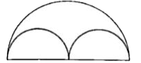 In the given figure there are 3 semicircles , the radii of each smaller circle is equal. If the radius of the larger circle be 22 cm , then the area of the shaded region is :