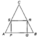 ABC is an equilateral triangle and PQRS is a square  inscribed in the triangle is such a way that P and Q lie on AB and R , S lie on BC and AC respectively . What is the value of RC: RB ?