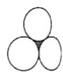 Three circle of equal radii touch each other as shown in figure . The radius of each circle is 1 cm. What is the area of shaded region ?