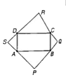 ABCD is a rectangle and there are four equilateral triangles . Area of DeltaASD equals to area of DeltaBQC  and area of DeltaDRC equals to area of DeltaAPB. The perimeter of the rectangle is 12 cm. Also the sum of the areas of the four triangles is  10 sqrt(3) cm^(2) then the total area of the figures thus formed :