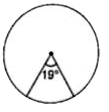 A sector of the circle measures 19^(@) ( see the figure ) . Using only a scale , a compass and a pencil , is it possible to split the circle into 360 equal sector of 1^(@) central angle ?