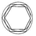 A regular hexagon is inscirbed in a circle of radius R . Another circle is inscribed in the hexagon . Now another  hexagon is inscribed in the second ( smaller ) circle .       If thre are some more circle and hexagons inscribed in the similar  way as given above, then the ratio of each side of outermost  hexagon ( largest one ) to that of the fourth ( smaller cone ) hexagon is ( fourth hexagon means the hexagon which is inside the third hexagon from the outside ):