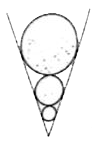 Five spheres are kept in a cone in such a way that each sphere touch each other and  also touch the lateral surface of the cone, this is due to increasing radius  of the spheres starting from the vertex of the cone . The radius of the smallest sphere is 16 cm.      If the radius of the fifth ( i.e, largest ) sphere be 81 cm, then find the radius of the third ( i.e, middlemost) sphere :