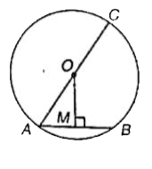 In the adjoining figure, O is the centre of circle and diameter AC = 26 cm. If chord AB = 10 cm, then the distance between chord AB and centre O of the circle is :