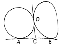 In the given figure, AB and CD are two common to the two touching circle. If CD= 6 cm, then AB is equal to