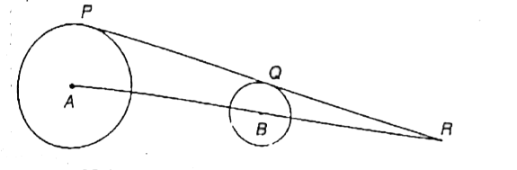 In the following diagram A and B are the centres of the two different circles.      PQR is a common tangent. Poinis A, B, and R lie on the straight line.   Distance between A and B is 25 cm and the distance between P and Q is 24 cm. Diameter of the larger circle is 24 cm.   What is the ratio of AB : BR ?