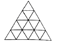 Find out the number of triangles in the given pattern.