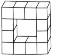 A cuboid of dimensions (6 cm xx  4 cm xx  1 cm) is painted black on both the surfaces of dimensions (4 cm xx 1cm), green on the surfaces of dimensions (6 cm xx  4 cm) and red on the surfaces of dimensions (6 cm xx 1 cm). Now, the block is divided into various smaller cubes of side 1 cm each. The smaller cubes, so obtained are separated.   How many cubes are there in this diagram?