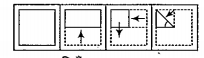 नीचे प्रश्न आकृतियों में दिखाए अनुसार कागज को
 मोड़ने, काटने तथा खोलने के बाद॑ वह किस उत्तर
आकृति जैसा दिखाई देगा?