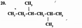 Number the carbon atoms in the main chain of the above compound given above. Put a √ against the correct position numbers of the branches.