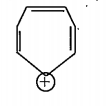 Cycloheptatrienyl Cation is given below:   Is this ion aromatic or not? Justify the answer.