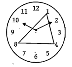 The numbers 1,4, 8 on a clock’s face are joined to make a triangle.   Calculate the angles of this triangle. How many equilateral triangles can we make by joining numbers on the clock’s face?