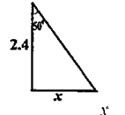 In the figure, find the length of the side represented by x.
