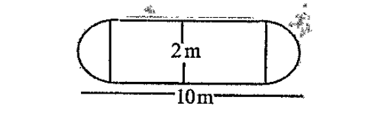 A petrol tank is in the shape of a cylinder with hemisphere of the same radius as the base of the cylinder attached to both ends. How many litres of petrol can it hold?