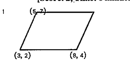 Find the coordinates of the fourth vertex of the parallelogram shown here.