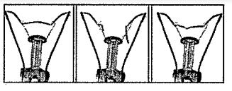 If a bulb is lit after rejoining the parts of a broken filament , what change will occur in the intensity of the light from the lamp ? What will be the change in the power of the bulb ?