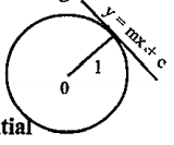 If y=mx+c is a tangent to the circle x^2+y^2=1, show that c=+-sqrt(1+m^2)