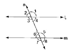 यदि है, एक तिर्यक रेखा है तथा angle1: angle 2= 7:5  है, तो सभी कोण ज्ञात कीजिए।