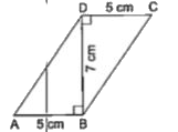 संलग्न आकृति में, दर्शाइए कि ABCD एक समांतर चतुर्भुज है। समांतर चतुर्भुज ABCD का क्षेत्रफल भी परिकलित कीजिए।