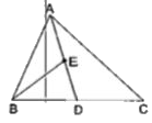 Delta ABC में, यदि D, भुजा BC का मध्यबिंदु है तथा E, माध्यिका AD का मध्यबिंदु है, तो ar( Delta BED) = ?