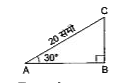 दी गई आकृति Delta ABC में, angleB= 90^(@), angleA= 30^(@) तथा AC= 20 सेमी है । ज्ञात कीजिये-      BC