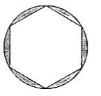 दी गई आकृति में, एक वृत्ताकार मेजपोश पर 6 समान डिजाइन बने हुए हैं। यदि मेजपोश की त्रिज्या 30 cm है, तो ₹5 प्रति 5 cmकी दर से इन डिजाइनों को बनाने की लागत ज्ञात कीजिए। [sqrt(3) = 1.73 तथा pi = 3.14 लीजिए।]