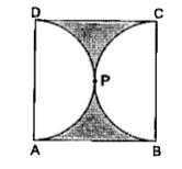 दी गई आकृति में, छायांकित भाग का क्षेत्रफल ज्ञात कीजिए, यदि ABCD 28 cm भुजा वाला एक वर्ग है तथा APD और BPC अर्धवृत्त हैं।