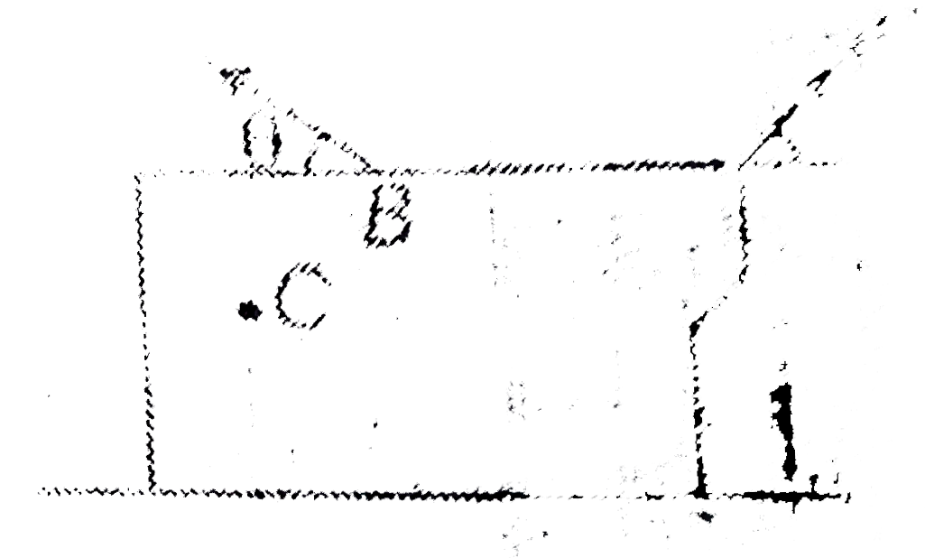 A sheet of wood moves over a smooth surface (shown in the figure). The magnitude of velocity of C is