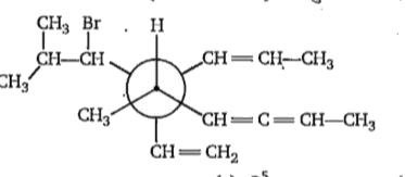 निम्नलिखित यौगिक के त्रिविम समावयवियों (stereoisomers) की कुल संख्या है