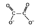 ऑक्सेलेट (Oxalate) ऋणायन के लिये समतुल्य ऊर्जा (energetically equivalent) की कितनी अनुनादी संरचनाएँ (resonating structures) सम्भव है?
