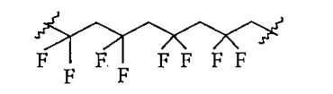 निम्नलिखित श्रृंखला-वृद्धि बहुलक (chain growth polymer) कितनी डाइफ्लोरो एथिलीन (difluoro ethylene) एकलक (monomer) इकाइयों से बना है?