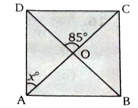 चित्र (13.44) में ABCD एक वर्ग  है। x का मान ज्ञात कीजिए।