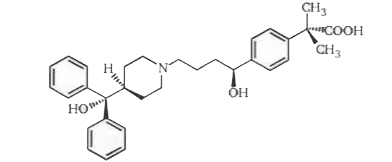 Allegra, a common prescription drug with the structure shown below, is given for the treatment of seasonal allergies. How many stereogenic carbon does Allegra possess ?