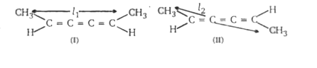 I and II are geometrical isomers of each other because