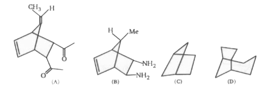 From above compound (A), (B), (C) & (D) chiral compound is :