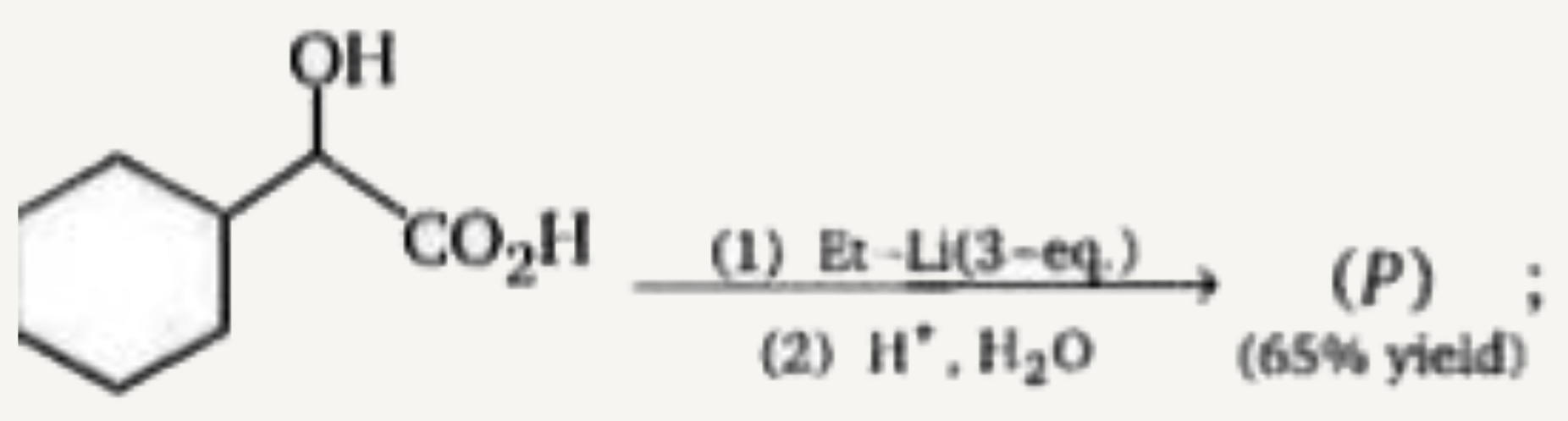 , Product (P) of the reaction is :