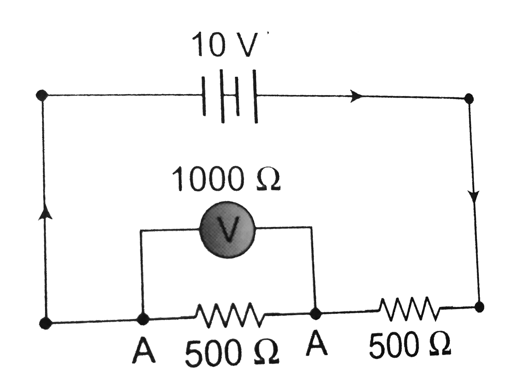 What is the reading of voltmeter in the following figure ?