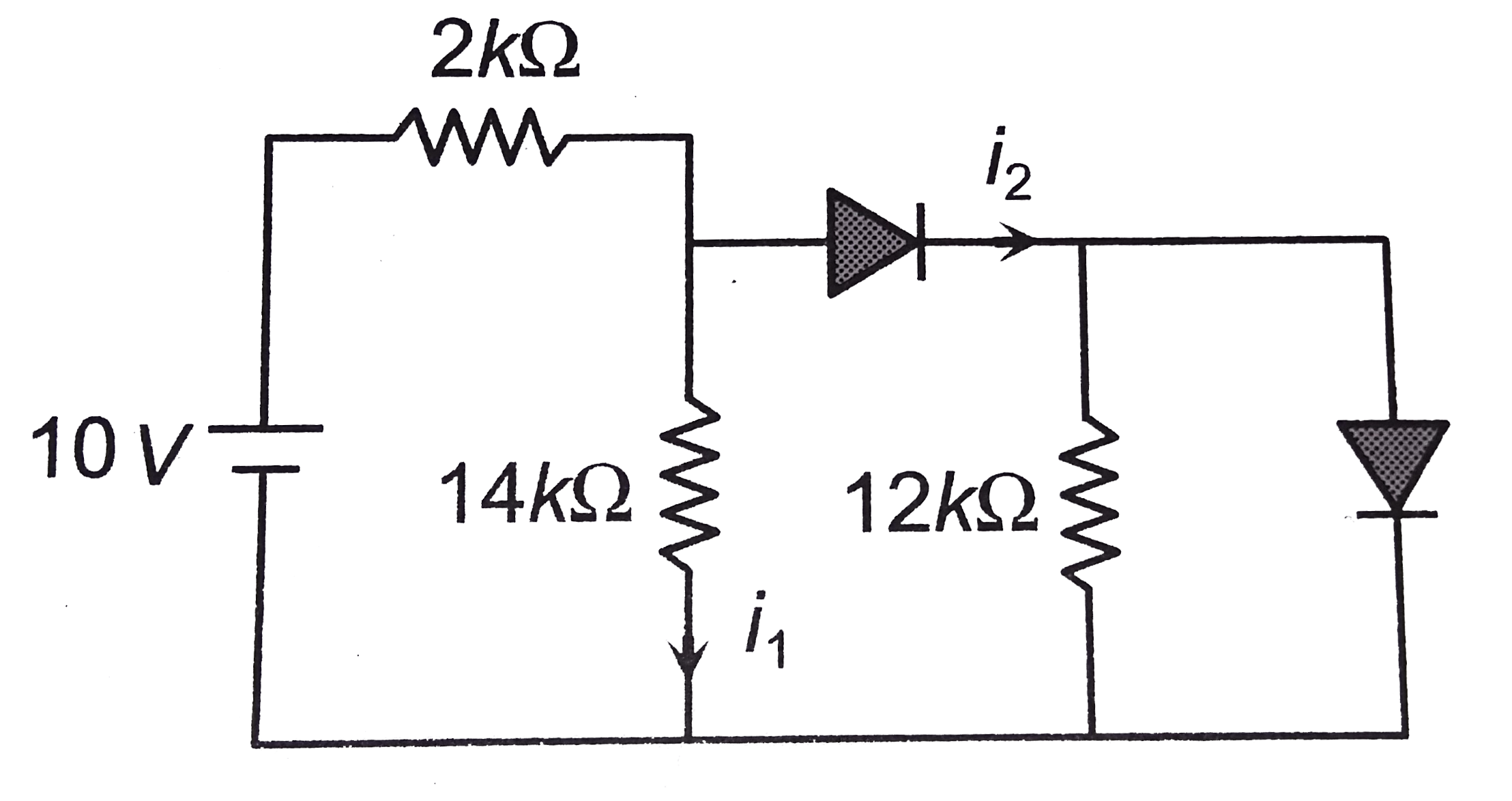 In the following circuit I(1) and I(2) are respectively
