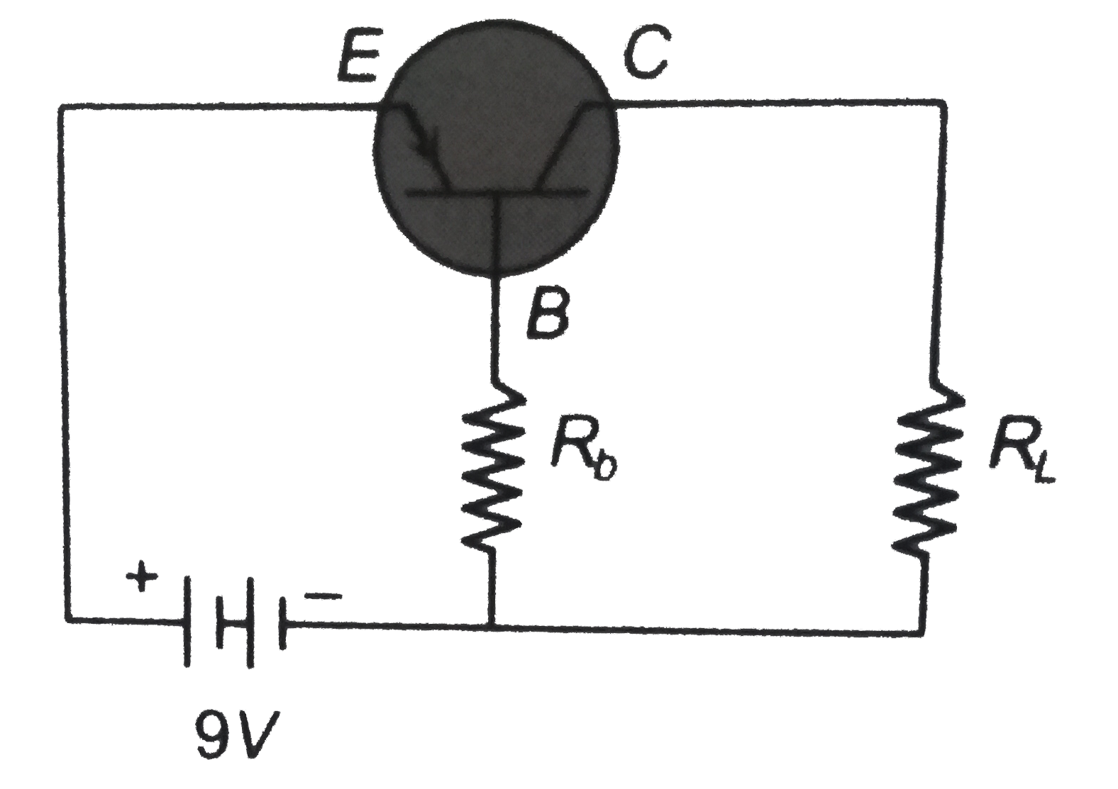 In a transistor circuit shown here the base current is 35 muA. The value of the resistor R(b) is