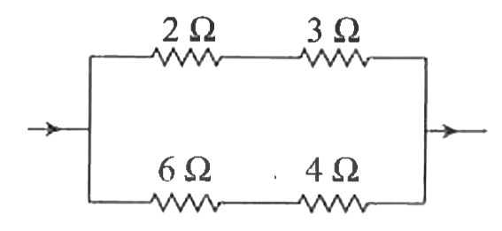In the circuit as shown in the figure, the heat produced by 6 ohm resistance due to current flowing in it is 60 calorie per second. The heat generated across 3 ohm resistance per second will be